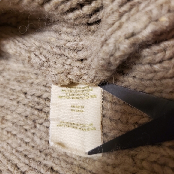 Small Free People Oatmeal Wool Blend Boho Cottagecore Knit Sweater - Picture 5 of 10